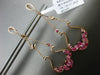 1.31CT DIAMOND & AAA RUBY & PINK SAPPHIRE 14KT ROSE GOLD FLOWER HANGING EARRINGS