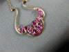 1.31CT DIAMOND & AAA RUBY & PINK SAPPHIRE 14KT ROSE GOLD FLOWER HANGING EARRINGS