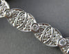 ESTATE WIDE 1.85CT DIAMOND 18K WHITE GOLD OVAL FILIGREE MILGRAIN TENNIS BRACELET