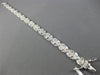 ESTATE WIDE 1.85CT DIAMOND 18K WHITE GOLD OVAL FILIGREE MILGRAIN TENNIS BRACELET
