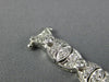 ESTATE WIDE 1.85CT DIAMOND 18K WHITE GOLD OVAL FILIGREE MILGRAIN TENNIS BRACELET