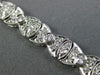 ESTATE WIDE 1.85CT DIAMOND 18K WHITE GOLD OVAL FILIGREE MILGRAIN TENNIS BRACELET