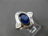 ESTATE LARGE 2.14CT DIAMOND & SAPPHIRE 14KT WHITE GOLD 3D ENGAGEMENT RING #24568