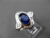 ESTATE LARGE 2.14CT DIAMOND & SAPPHIRE 14KT WHITE GOLD 3D ENGAGEMENT RING #24568
