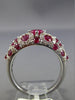 ESTATE 2.45CT DIAMOND & AAA ROUND RUBY 14KT WHITE GOLD 3D ETOILE FILIGREE RING