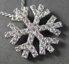 ANTIQUE LARGE .72CT DIAMOND 14KT WHITE GOLD FLOATING SNOWFLAKE PENDANT #26267