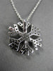 ANTIQUE LARGE .72CT DIAMOND 14KT WHITE GOLD FLOATING SNOWFLAKE PENDANT #26267