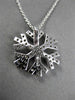 ANTIQUE LARGE .72CT DIAMOND 14KT WHITE GOLD FLOATING SNOWFLAKE PENDANT #26267