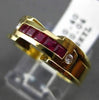 ESTATE .44CT DIAMOND & AAA RUBY 18KT YELLOW GOLD WEDDING ANNIVERSARY RING