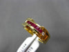 ESTATE .44CT DIAMOND & AAA RUBY 18KT YELLOW GOLD WEDDING ANNIVERSARY RING