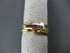 ESTATE .44CT DIAMOND & AAA RUBY 18KT YELLOW GOLD WEDDING ANNIVERSARY RING