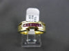 ESTATE .44CT DIAMOND & AAA RUBY 18KT YELLOW GOLD WEDDING ANNIVERSARY RING