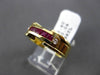 ESTATE .44CT DIAMOND & AAA RUBY 18KT YELLOW GOLD WEDDING ANNIVERSARY RING