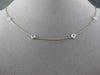 ESTATE .35CT DIAMOND 14KT WHITE & ROSE GOLD DIAMOND BY THE YARD NECKLACE #292014