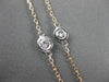 ESTATE .35CT DIAMOND 14KT WHITE & ROSE GOLD DIAMOND BY THE YARD NECKLACE #292014