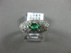 ESTATE .95CT DIAMOND & AAA EMERALD 14KT YELLOW GOLD ROUND & OVAL FRIENDSHIP RING