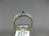 ESTATE .95CT DIAMOND & AAA EMERALD 14KT YELLOW GOLD ROUND & OVAL FRIENDSHIP RING