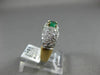 ESTATE .95CT DIAMOND & AAA EMERALD 14KT YELLOW GOLD ROUND & OVAL FRIENDSHIP RING