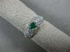 ESTATE .95CT DIAMOND & AAA EMERALD 14KT YELLOW GOLD ROUND & OVAL FRIENDSHIP RING