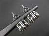 ESTATE 1.50CT DIAMOND 14KT WHITE GOLD 3D FLOWER CLUSTER STUD EARRINGS #24556
