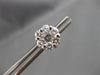 ESTATE 1.50CT DIAMOND 14KT WHITE GOLD 3D FLOWER CLUSTER STUD EARRINGS #24556