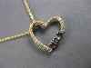 ESTATE .02CT DIAMOND 14KT TWO TONE GOLD FLOATING MOMS HEART PENDANT & CHAIN