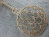ESTATE LARGE 1.75CT DIAMOND 18KT ROSE GOLD FLOWER OPEN FILIGREE FLOATING PENDANT