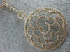 ESTATE LARGE 1.75CT DIAMOND 18KT ROSE GOLD FLOWER OPEN FILIGREE FLOATING PENDANT