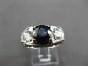 ESTATE 2.11CT DIAMOND & AAA SAPPHIRE 14KT WHITE GOLD 3D ENGAGEMENT RING #24838