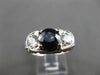 ESTATE 2.11CT DIAMOND & AAA SAPPHIRE 14KT WHITE GOLD 3D ENGAGEMENT RING #24838