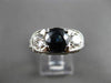 ESTATE 2.11CT DIAMOND & AAA SAPPHIRE 14KT WHITE GOLD 3D ENGAGEMENT RING #24838