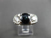 ESTATE 2.11CT DIAMOND & AAA SAPPHIRE 14KT WHITE GOLD 3D ENGAGEMENT RING #24838