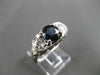 ESTATE 2.11CT DIAMOND & AAA SAPPHIRE 14KT WHITE GOLD 3D ENGAGEMENT RING #24838