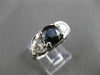 ESTATE 2.11CT DIAMOND & AAA SAPPHIRE 14KT WHITE GOLD 3D ENGAGEMENT RING #24838