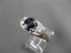 ESTATE 2.11CT DIAMOND & AAA SAPPHIRE 14KT WHITE GOLD 3D ENGAGEMENT RING #24838