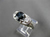 ESTATE 2.11CT DIAMOND & AAA SAPPHIRE 14KT WHITE GOLD 3D ENGAGEMENT RING #24838