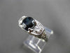 ESTATE 2.11CT DIAMOND & AAA SAPPHIRE 14KT WHITE GOLD 3D ENGAGEMENT RING #24838
