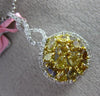 ESTATE 1.56CT WHITE MULTI FANCY COLOR DIAMOND 18KT GOLD CLUSTER INFINITY PENDANT