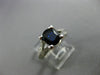 ESTATE 1.72CT DIAMOND & KASHMIR SAPPHIRE 14K WHITE GOLD ENGAGEMENT RING #19360