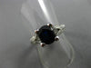 ESTATE 1.72CT DIAMOND & KASHMIR SAPPHIRE 14K WHITE GOLD ENGAGEMENT RING #19360