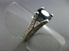 ESTATE 1.72CT DIAMOND & KASHMIR SAPPHIRE 14K WHITE GOLD ENGAGEMENT RING #19360