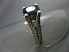 ESTATE 1.72CT DIAMOND & KASHMIR SAPPHIRE 14K WHITE GOLD ENGAGEMENT RING #19360