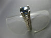 ESTATE 1.72CT DIAMOND & KASHMIR SAPPHIRE 14K WHITE GOLD ENGAGEMENT RING #19360