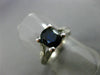 ESTATE 1.72CT DIAMOND & KASHMIR SAPPHIRE 14K WHITE GOLD ENGAGEMENT RING #19360
