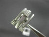 ESTATE WIDE .25CT DIAMOND 14KT WHITE GOLD 3D MESH THREE ROW SQUARE FLEXIBLE RING