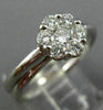 ESTATE .62CT DIAMOND 14K WHITE GOLD FLOWER CLUSTER CRISS CROSS LOVE RING #2707
