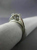 ESTATE .62CT DIAMOND 14K WHITE GOLD FLOWER CLUSTER CRISS CROSS LOVE RING #2707