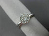 ESTATE .62CT DIAMOND 14K WHITE GOLD FLOWER CLUSTER CRISS CROSS LOVE RING #2707
