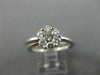 ESTATE .62CT DIAMOND 14K WHITE GOLD FLOWER CLUSTER CRISS CROSS LOVE RING #2707