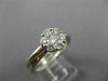 ESTATE .62CT DIAMOND 14K WHITE GOLD FLOWER CLUSTER CRISS CROSS LOVE RING #2707